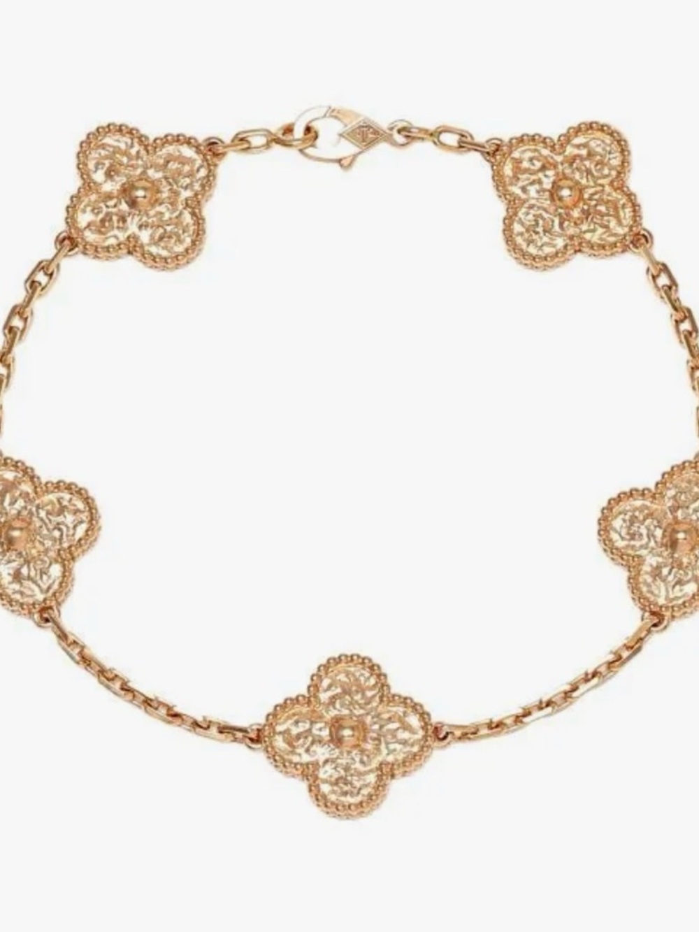 Van Cleef & Arpels Gold Alhambra Filigree Bracelet